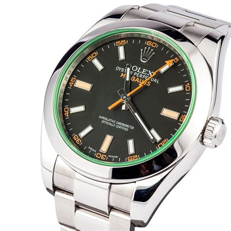 rolex milgauss green review|rolex milgauss 116400 white dial.